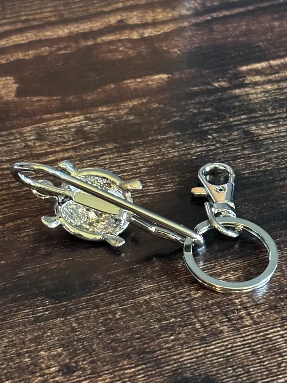 Crystal Mosaic Turtle Keychain Bag Charm in‎ Green & Amber